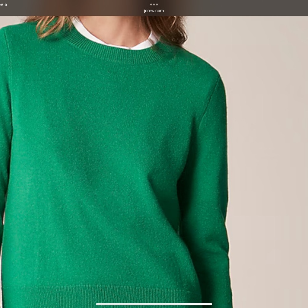 J CREW Kelly Shrunken Cashmere Crewneck